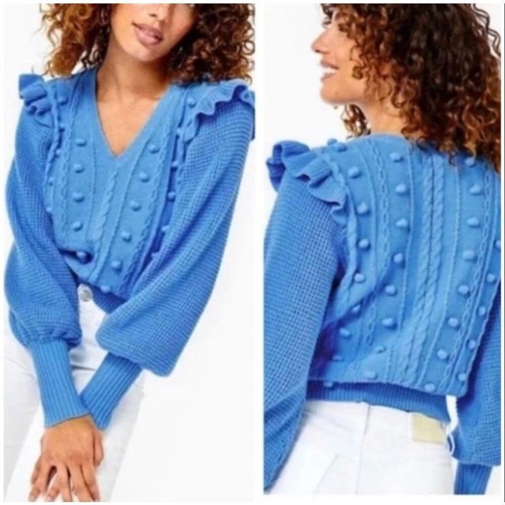Lilly Pulitzer Great balloon sleeve sweater, Sm $148 A1